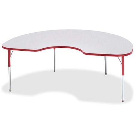 Jonti-Craft TABLE, KIDNEY, 48X72, GY/RD JNT6423JCA008